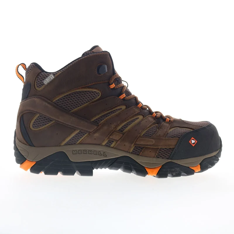 Merrell Moab Vertex Mid WP Composite Toe Mens Brown Wide Work & Safety Boots 14