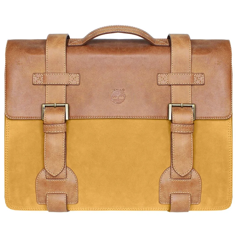 Timberland Logo Mens Brown Briefcase Bag One Size
