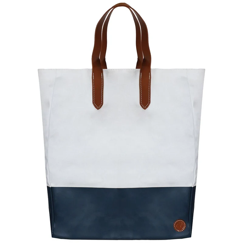 Timberland Logo Womens White/Blue Tote Bag One Size