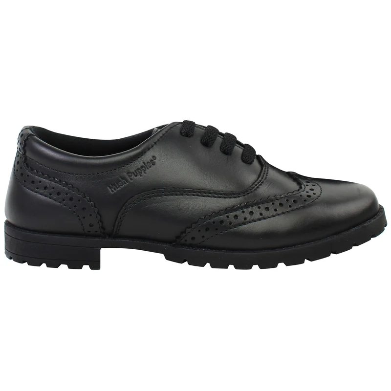 Hush Puppies Eadie Kids Black Shoes 11k