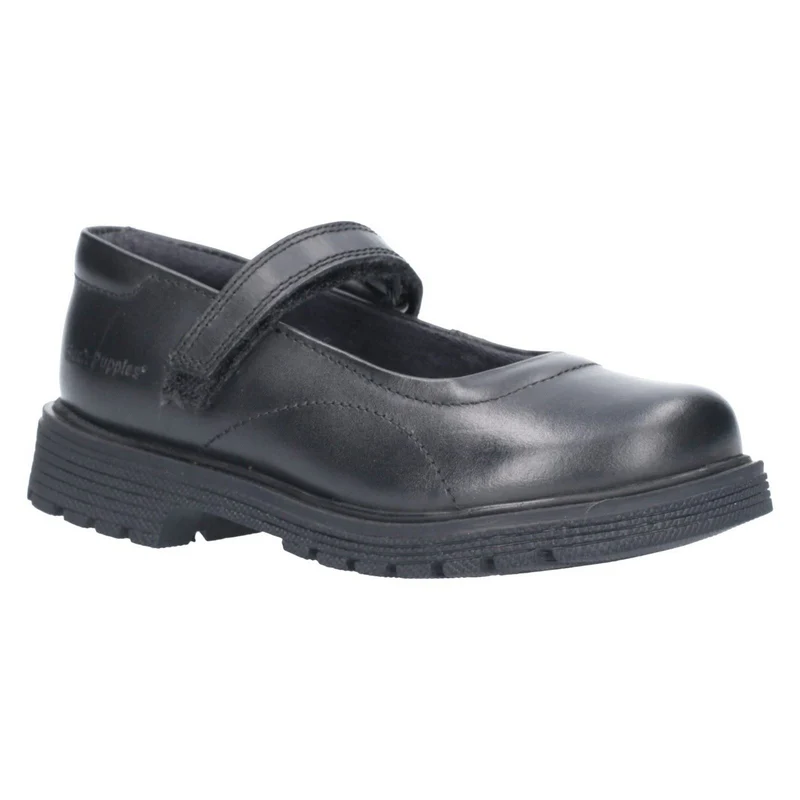 Hush Puppies Tally Junior Girls Black Leather Shoes UK 10 / EU 28 / US 10.5