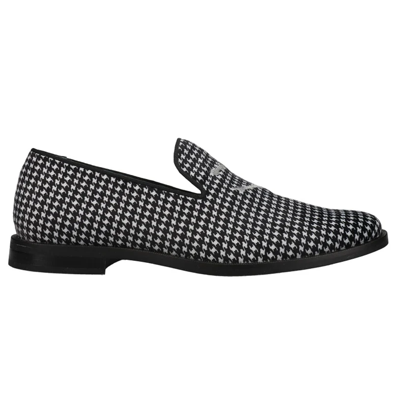 Houndstooth Overlook Smoking Slipper Plain Toe Dress Shoes 8.5 / Medium