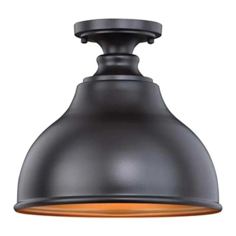 Cascadia Delano Bronze Farmhouse Barn Outdoor Flush Ceiling Light