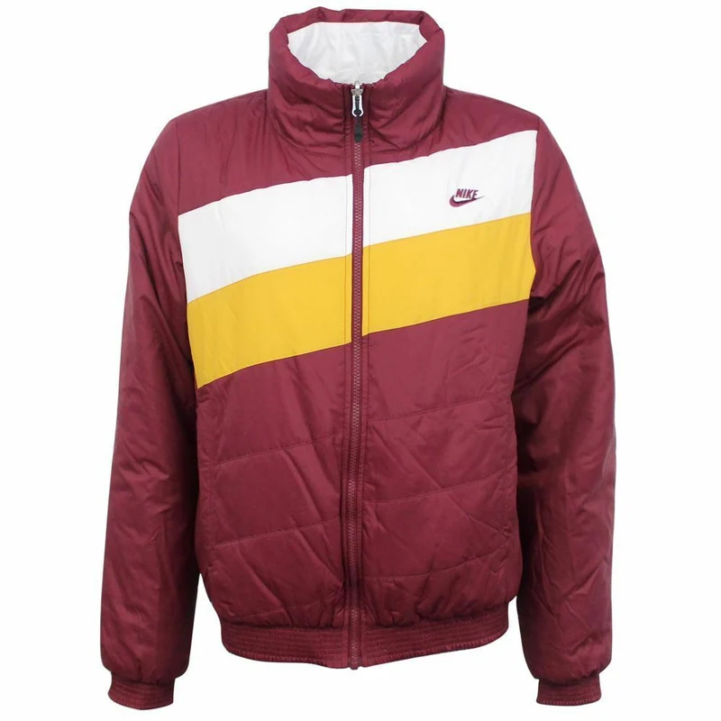 Nike Thermore Rinnova Burgundy White Womens Reversible Jacket 380309 621 A90A L