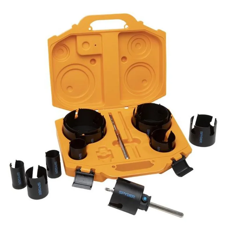 Spyder 14-Piece Carbide Tip Arboured Hole Saw Kit with Hard Case StorageSet
