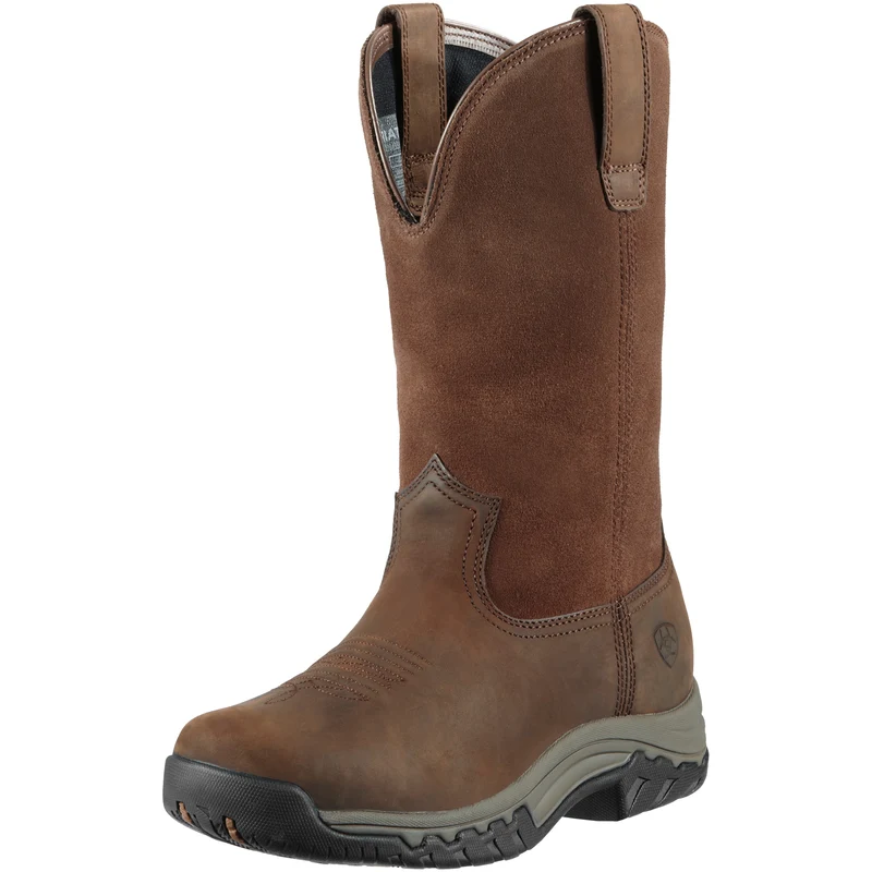 Ariat® Ladies′ Terrain Pull-On H2O Boots Distressed Brown / 11