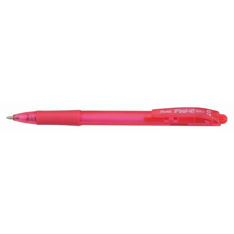 Caneta Esferográfica 0.7mm Feel It BX417 Rosa - Pentel