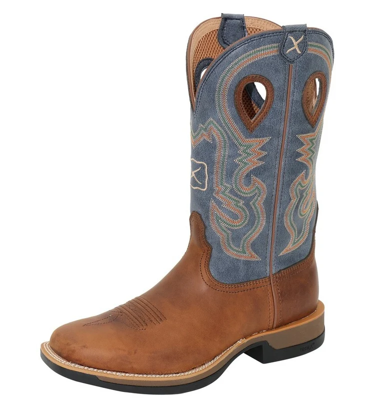 Twisted X Mens 12" Tech X1 Western Boots (TCMXW0015) Rust Brown/Peacock 11.5 (US)