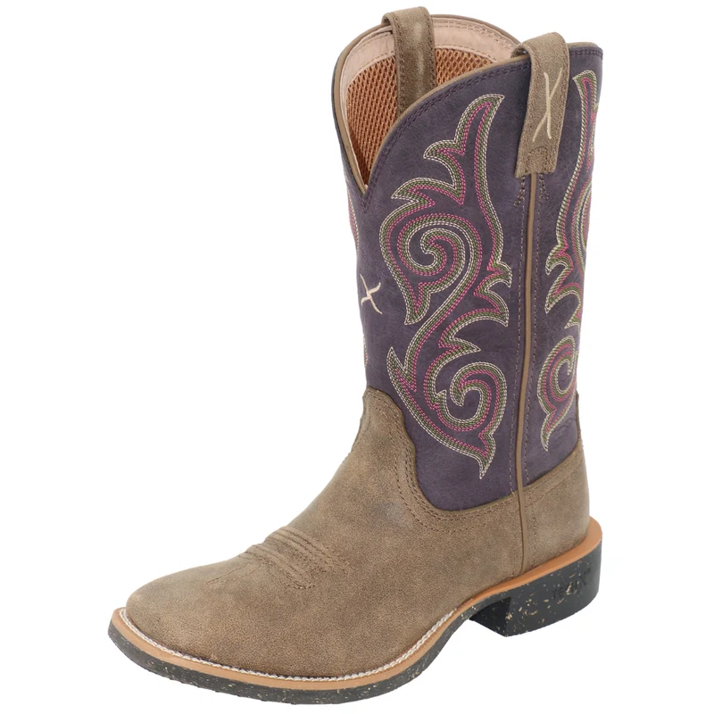 Twisted X Womens 11 Tech X2 Western Boots (TCWXTR020) Bomber/Dark Purple 9.5 (US)