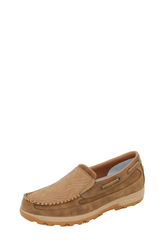 Twisted X Womens Wave CellStretch® Mocs Slip On Brown/Bronze / 6.5