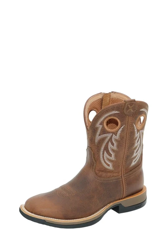Twisted X Mens 9 Tech X1 Zip Boot Antique Brown / 7.5