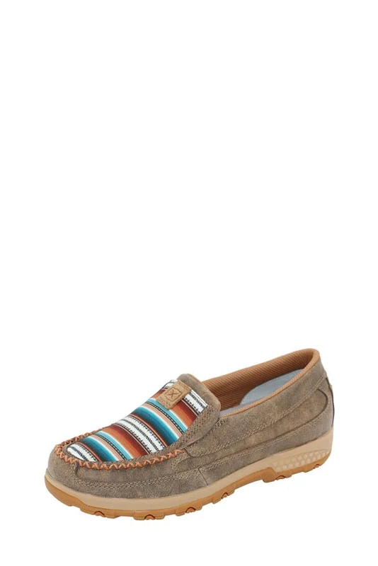 Twisted X Womens Wave CellStretch® Mocs Slip On Brown/Multi / 6