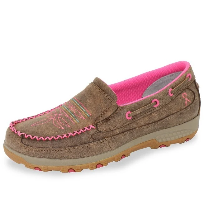 Twisted X Womens Stitch Cellstretch Slip On Shoes (TCWXC0055) Bomber/Blue/Pink 10 (US)