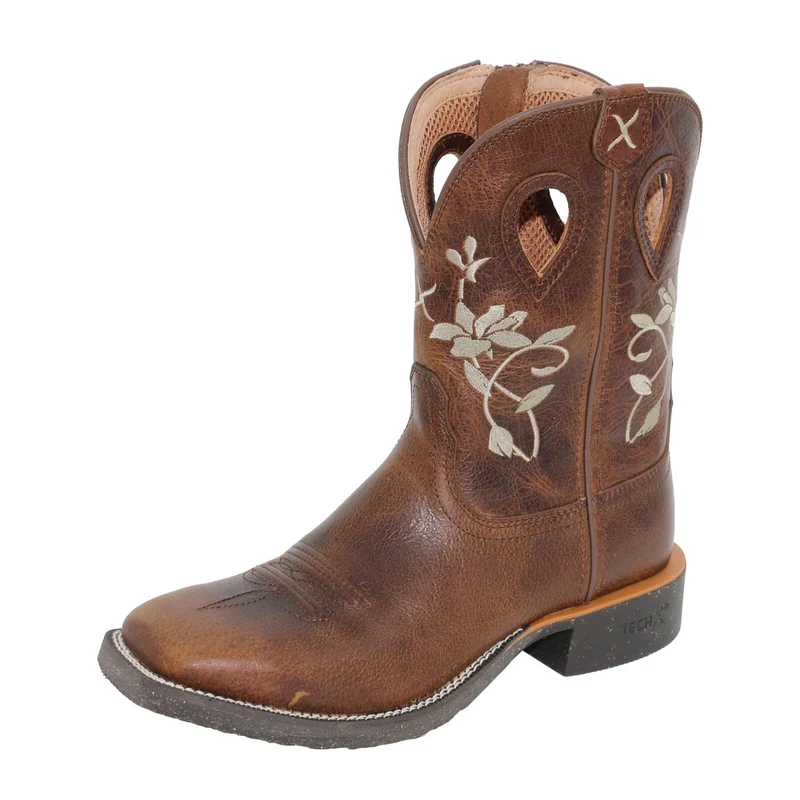 Twisted X Womens 9 Tech X 2 Zip Boots (TCWXTR018) Oiled Bomber/Oiled Bomber 11 (US)
