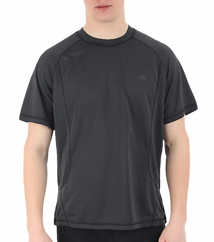 Alo Men's Tranquility Short Sleeve Yoga Tee Anthracite / XL