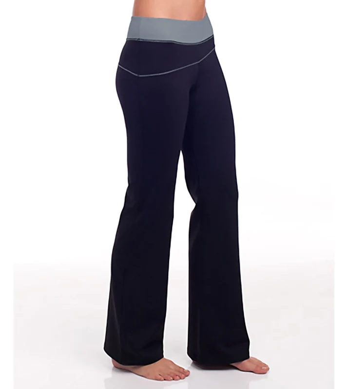 Alo Women's Color Blocked Waist Yoga Pant Black/Granite / XL