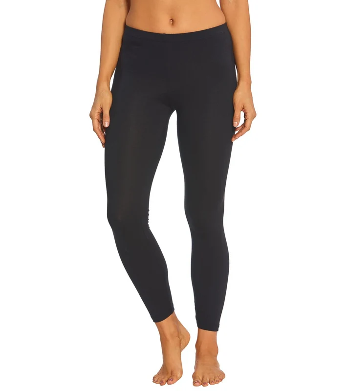 Bella + Canvas Cotton Spandex Seamless Yoga Leggings Black / S