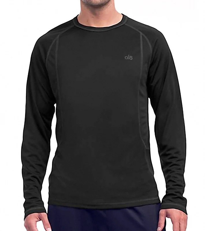 Alo Men's Balance Long Sleeve Yoga Tee Black / M