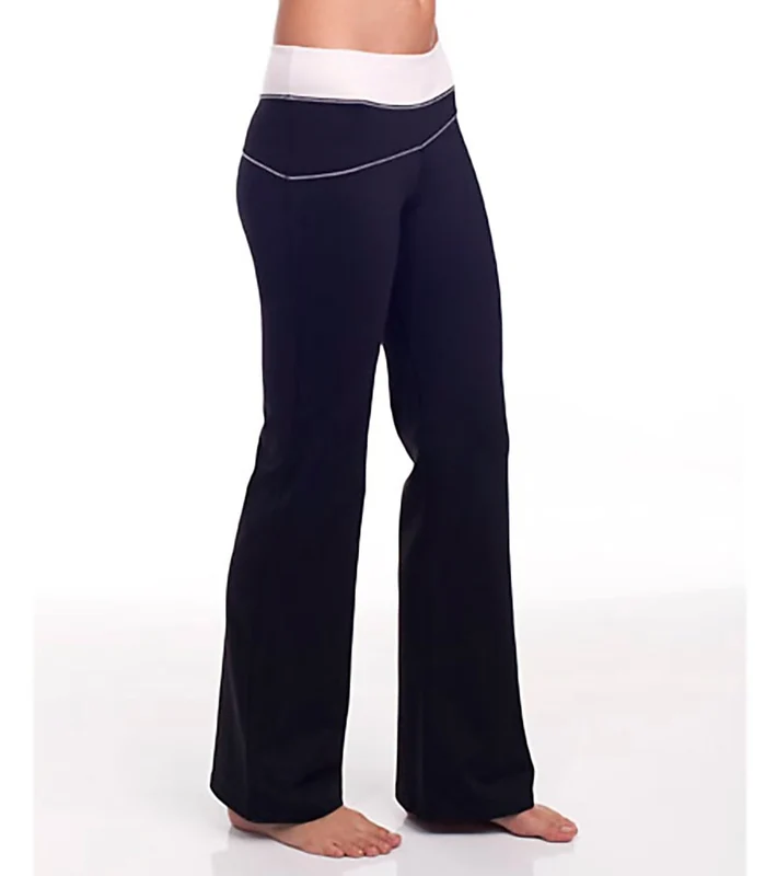 Alo Women's Color Blocked Waist Yoga Pant Black/Pink Crush / XL