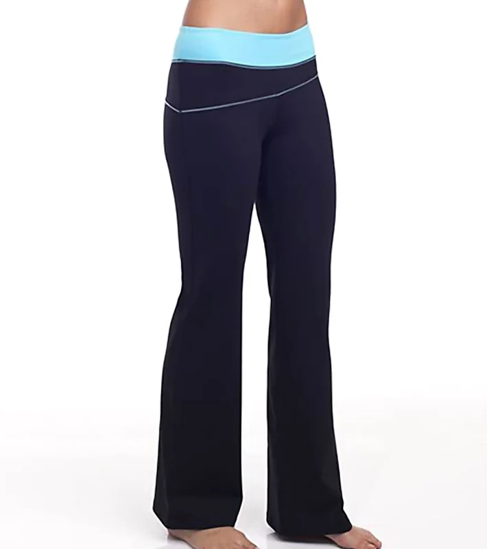 Alo Women's Color Blocked Waist Yoga Pant Black/Surf / M
