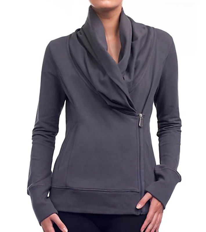 Alo Women's Asymmetrical Geo Yoga Jacket Granite / XS