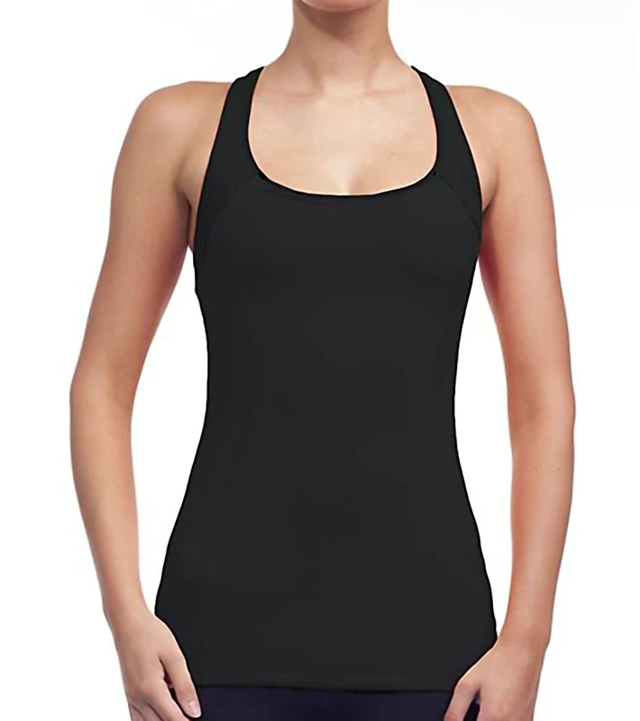 Alo Women's Color Block Strap Yoga Tank Black/Black / XL