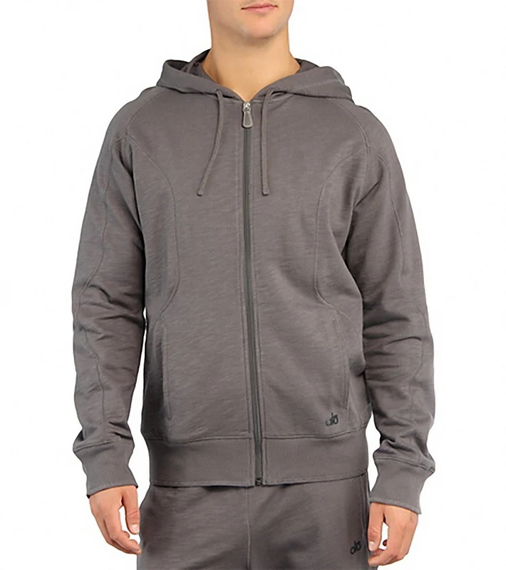 Alo Men's Zen Yoga Hoodie Granite / XL