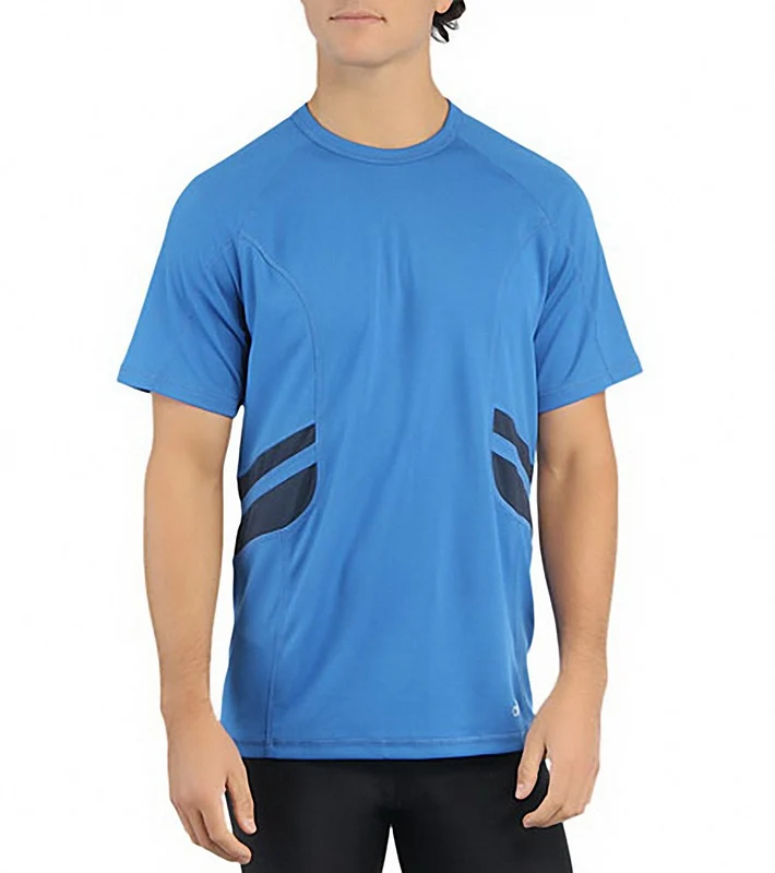 Alo Men's Capture Short Sleeve Yoga Tee Olympic Blue/Obsidian / S