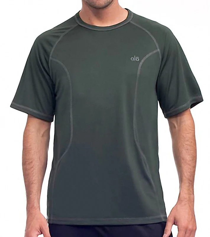 Alo Men's Zen Short Sleeve Yoga Tee Juniper/Granite / M