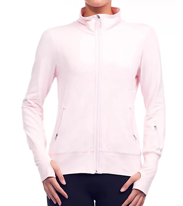 Alo Women's Mod Workout Yoga Jacket Pink Crush / L