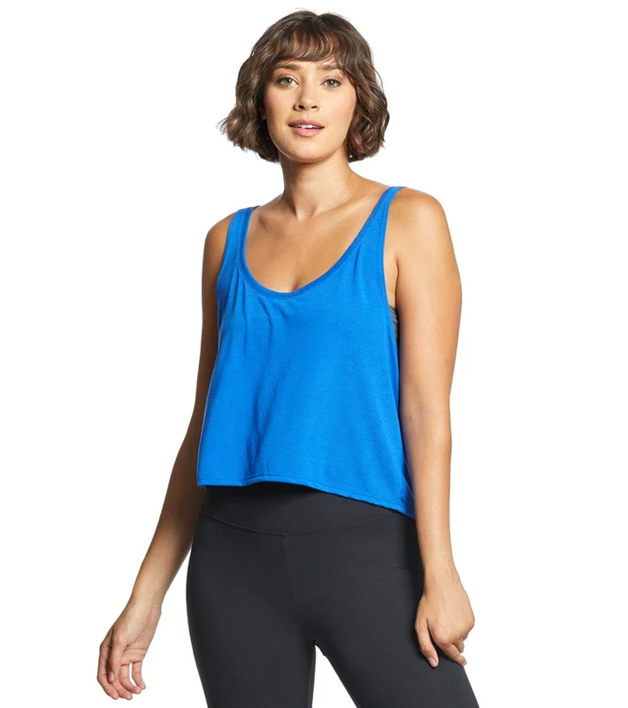 Bella + Canvas Flowy Boxy Workout Tank Top True Blue / S