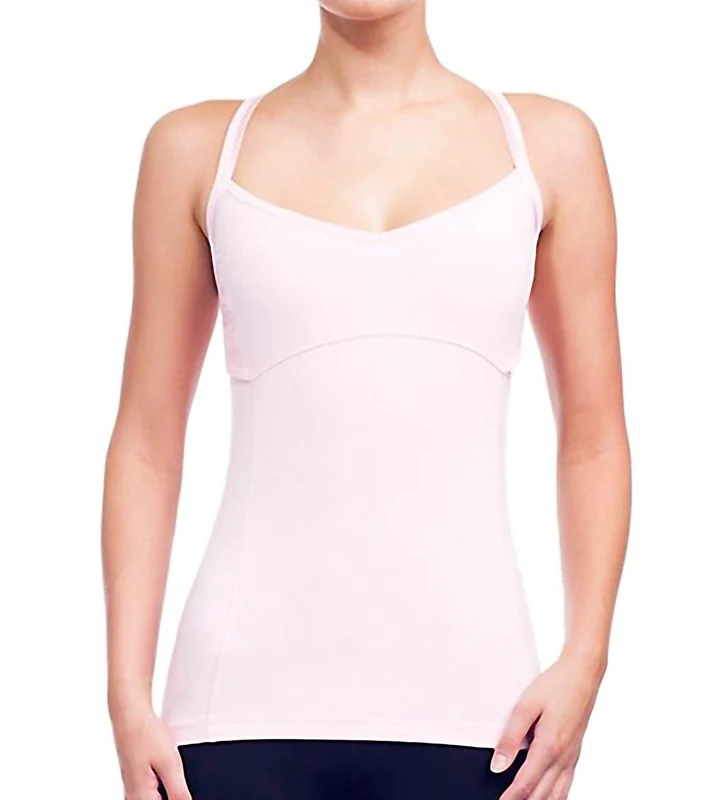Alo Women's Mesh Overlay Yoga Tank Summer Blush / XL