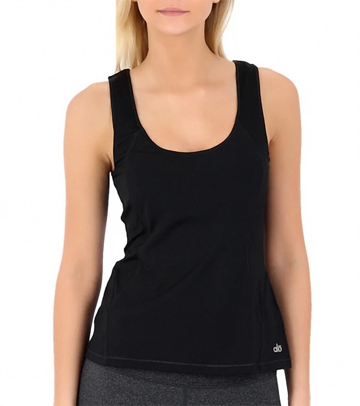 Alo Women's Synergy Yoga Tank Black/Granite / L