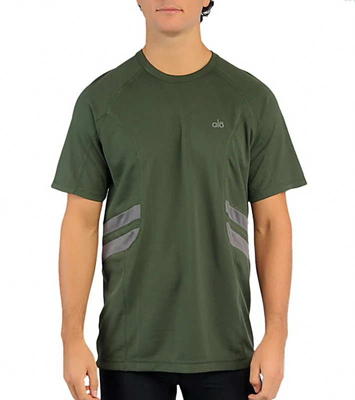 Alo Men's Capture Short Sleeve Yoga Tee Juniper/Granite / S