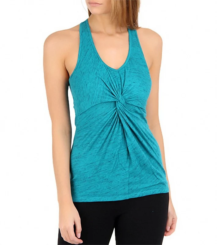 Alo Women's Twist Front Yoga Tank Heather Moroccan Tile / L