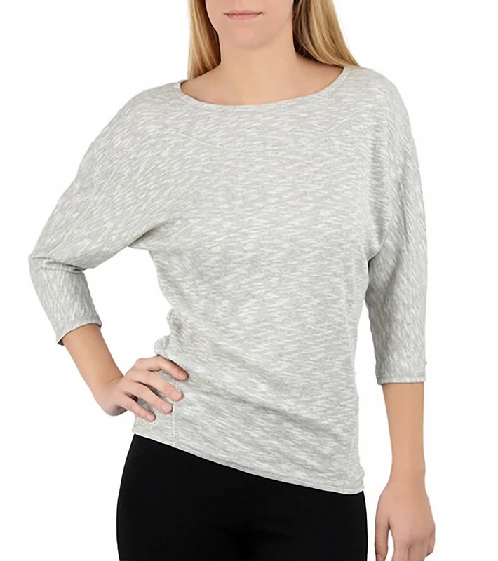 Alo Women's Dharma Long Sleeve Yoga Shirt Heather Metal / L