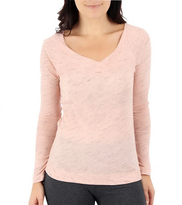 Alo Women's Dharma Yoga Pullover Heather Peony Tint / S