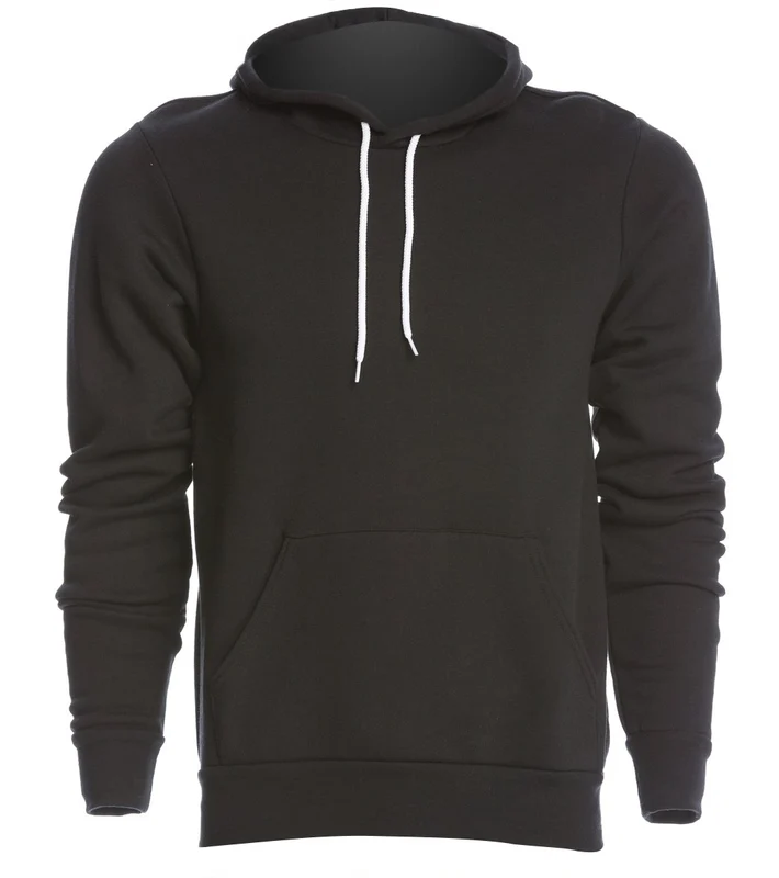 Bella + Canvas Men's Poly-Cotton Fleece Pullover Hoodie Black / XS