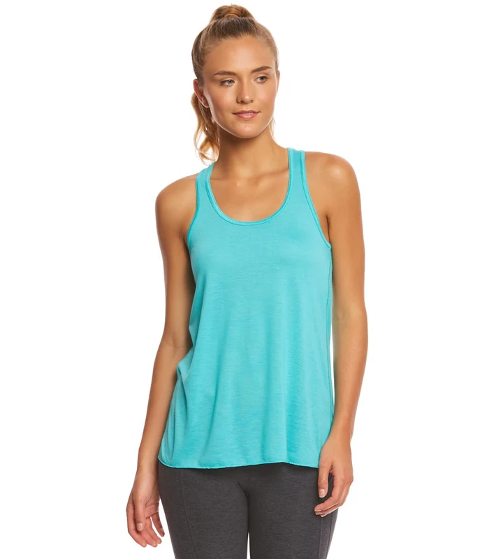 Bella + Canvas Flowy Racerback Workout Tank Top Teal / XXL