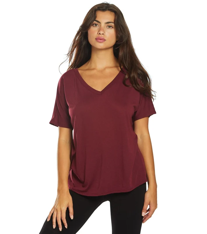 Bella + Canvas Slouchy V-Neck Tee Maroon / S