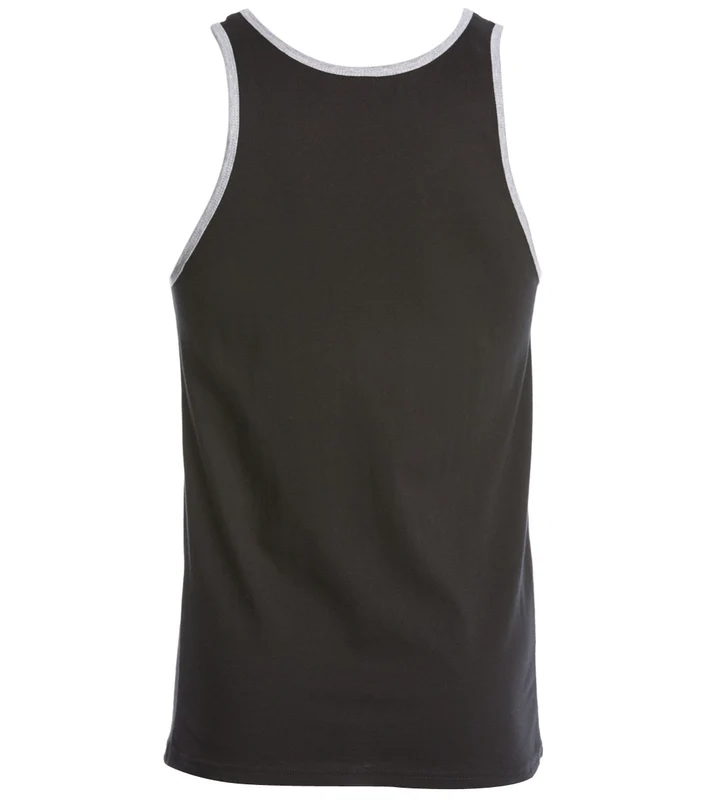 Bella + Canvas Men's Jersey Tank Black/Athletic Heather / XL