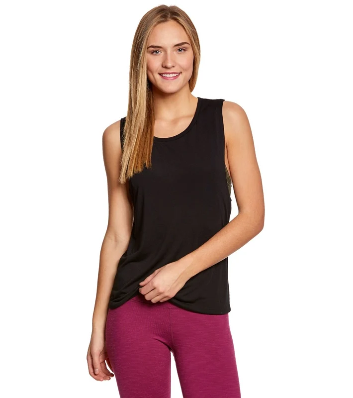 Bella + Canvas Flowy Scoop Workout Muscle Tee Black / XXL