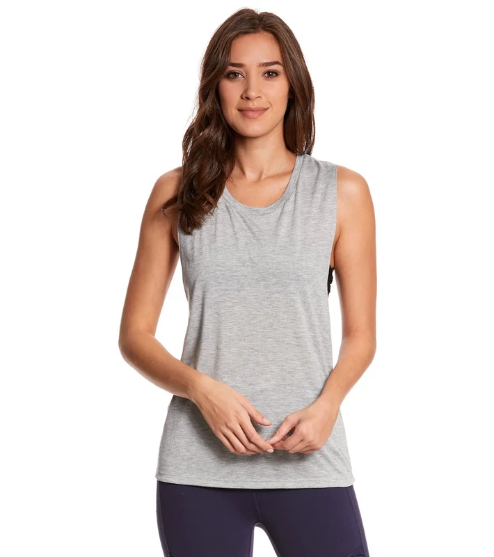 Bella + Canvas Flowy Scoop Workout Muscle Tee Athletic Heather / XL