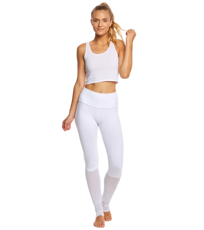 Bella + Canvas Poly-Cotton Yoga Crop Tank White / M/L