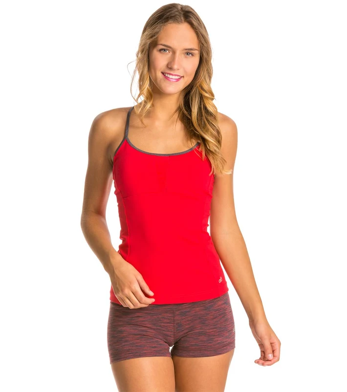 Alo Yoga Strand Yoga Cami Fire/Stormy Heather / M