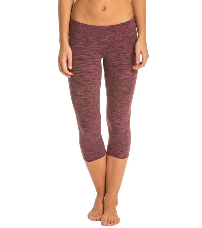 Alo Yoga Printed Airbrush Yoga Capris Garnet Spacedye / L