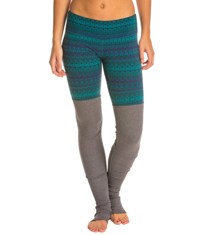 Alo Yoga Printed Goddess Yoga Leggings Arctic Viridian/Stormy Heather / M