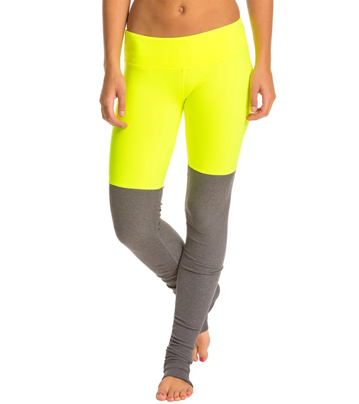 Alo Yoga Goddess Yoga Leggings Highlighter/Stormy Heather / L