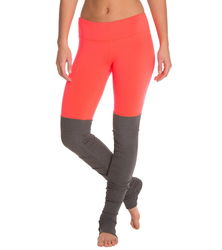 Alo Yoga Printed Goddess Yoga Leggings Neon Azalea/Stormy Heather / M