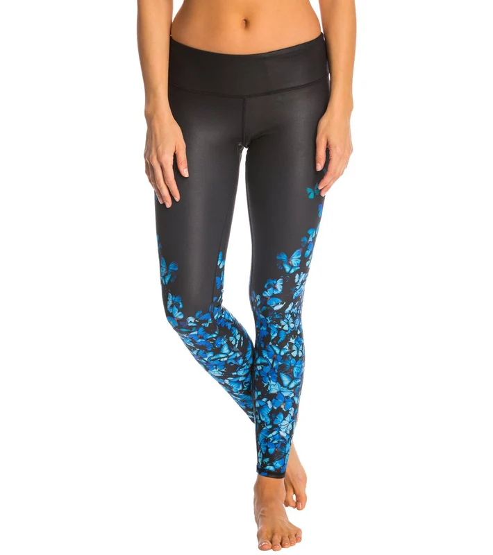 Alo Yoga Airbrush Yoga Leggings Blue Butterfly / S
